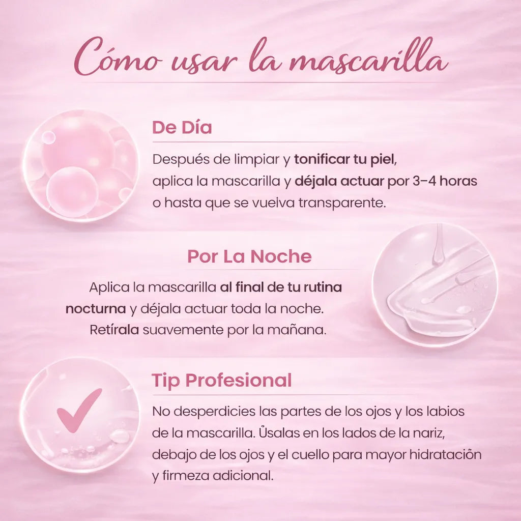 Piel de Porcelana, Hidratada y Luminosa en 4 horas | Mascarilla de Colageno